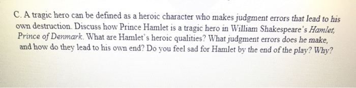 how is hamlet a tragic hero